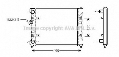 AVA QUALITY COOLING st2022 -  Радиатор, охлаждение двигателя